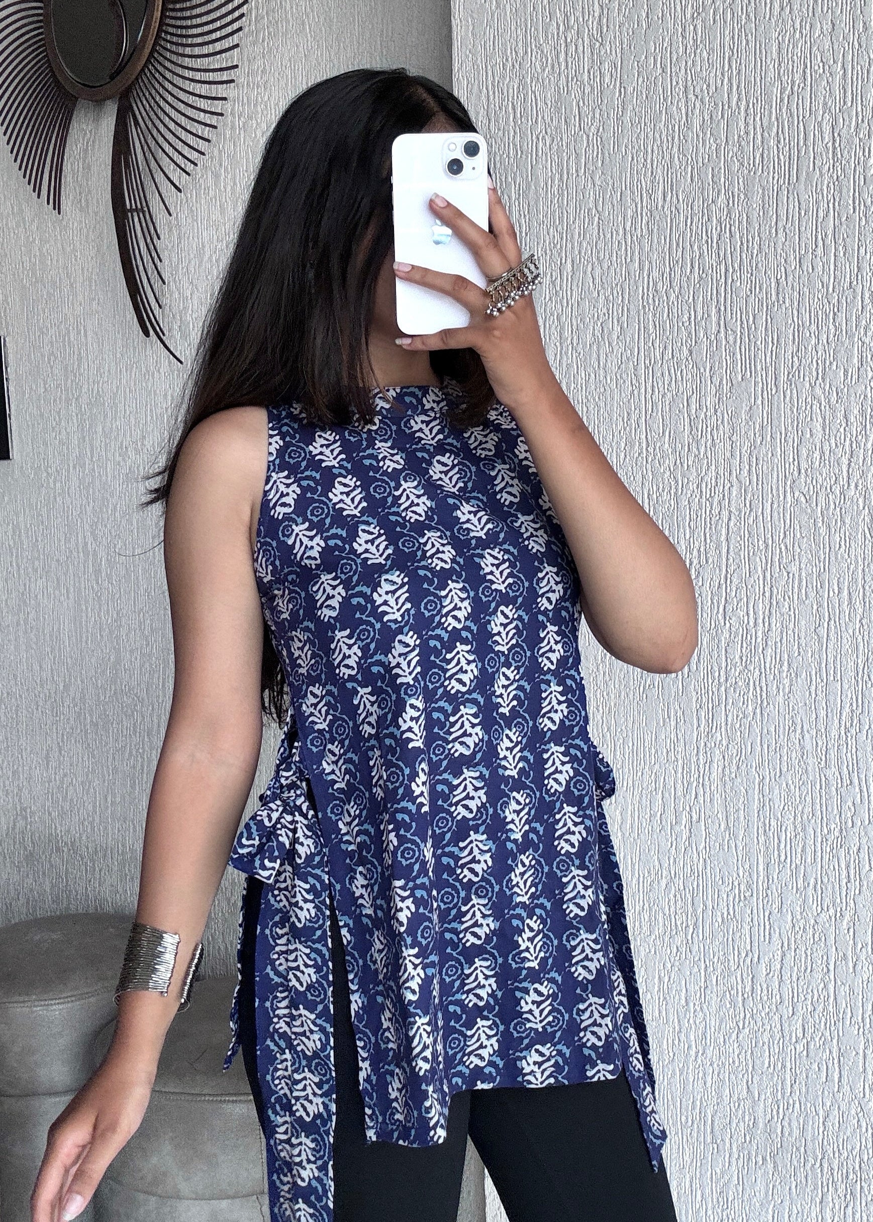 Women'S Indigo Short Kurti main image 0