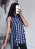 Deep indigo halterneck short kurti