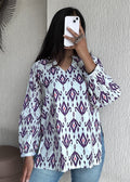 Purple Not so basic cotton short kurti