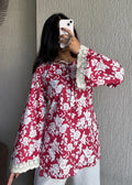 Rose bell sleeves cotton short kurti