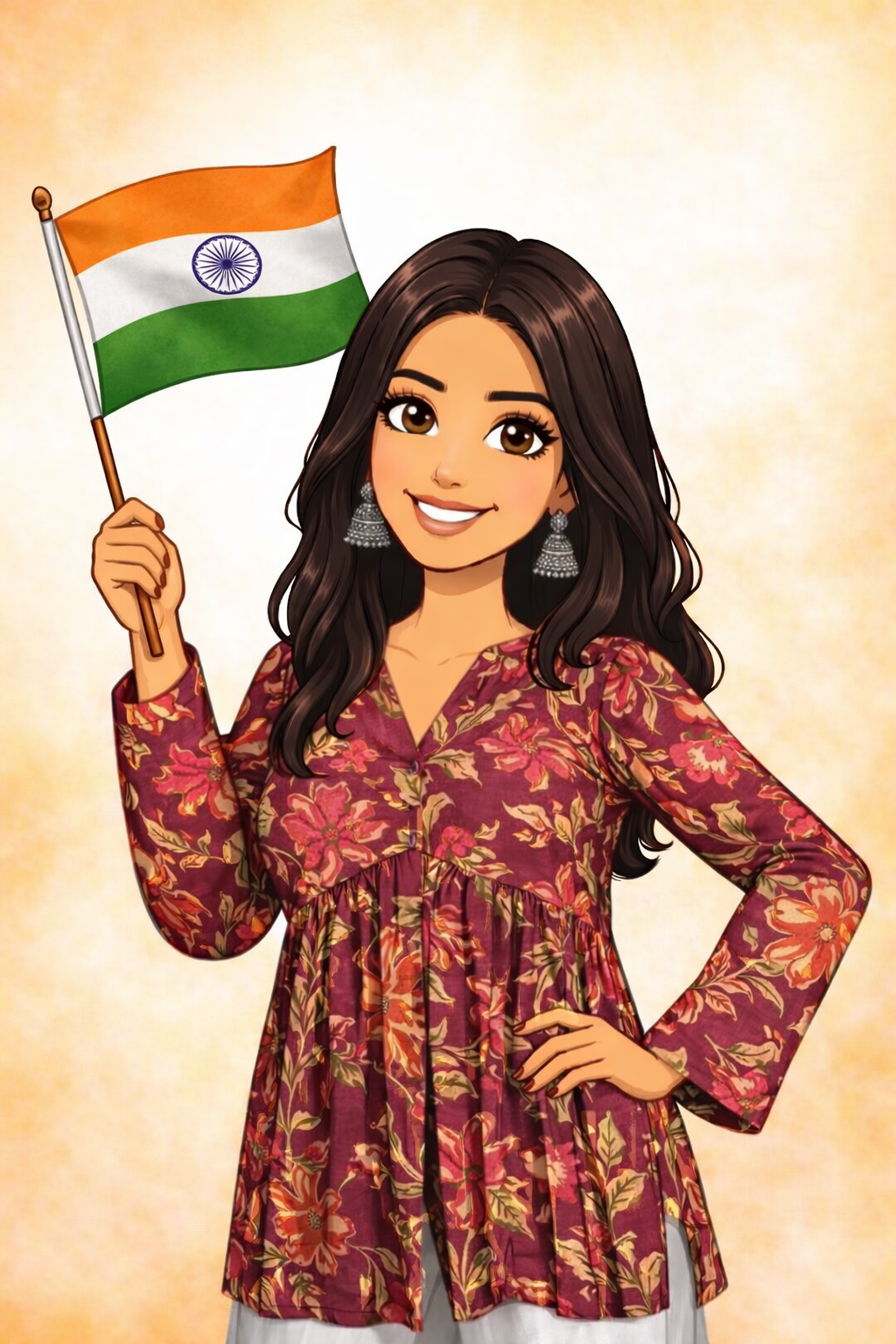 Peplum style shortkurti