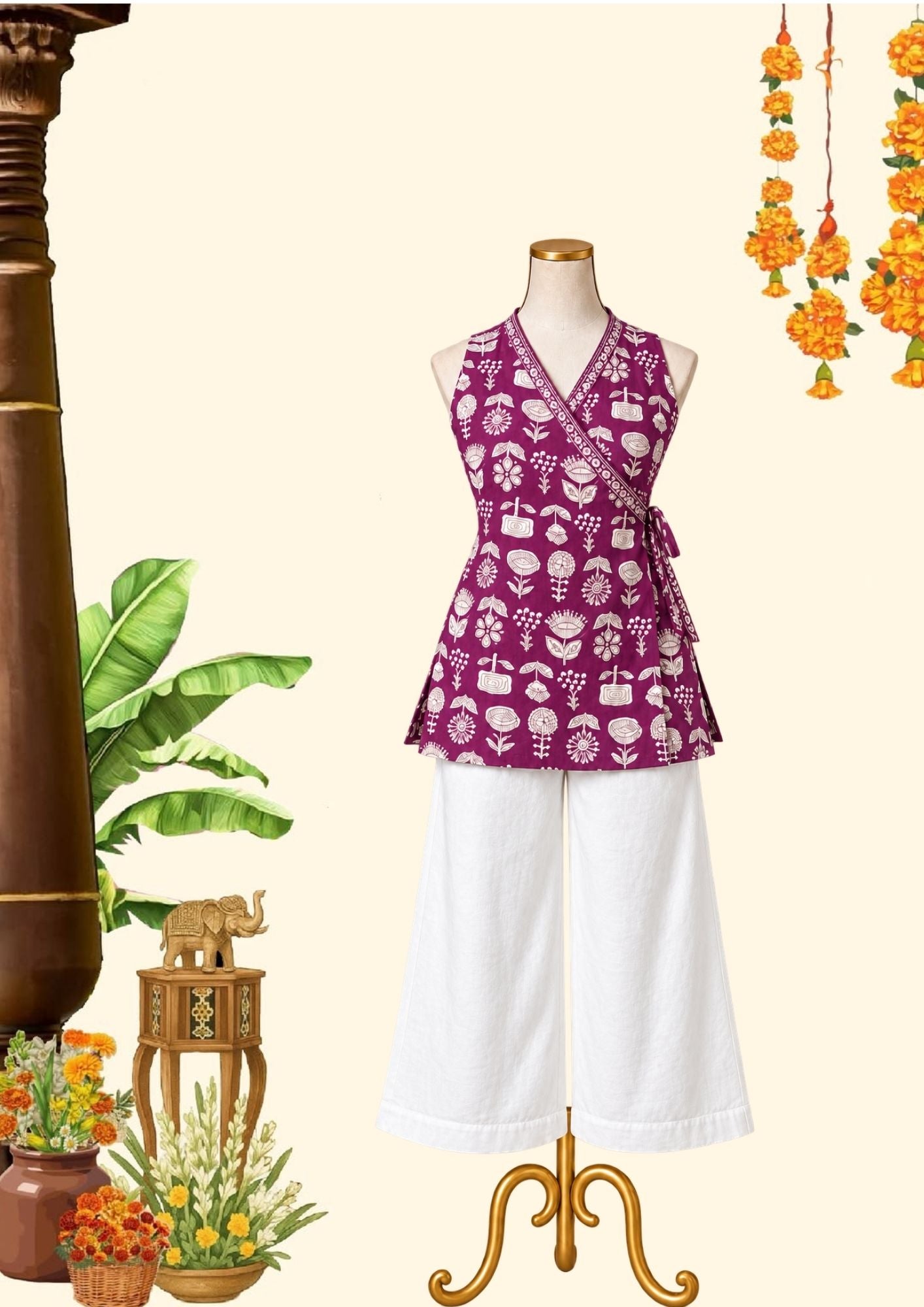 Wrap tie shortkurti – KUDDI