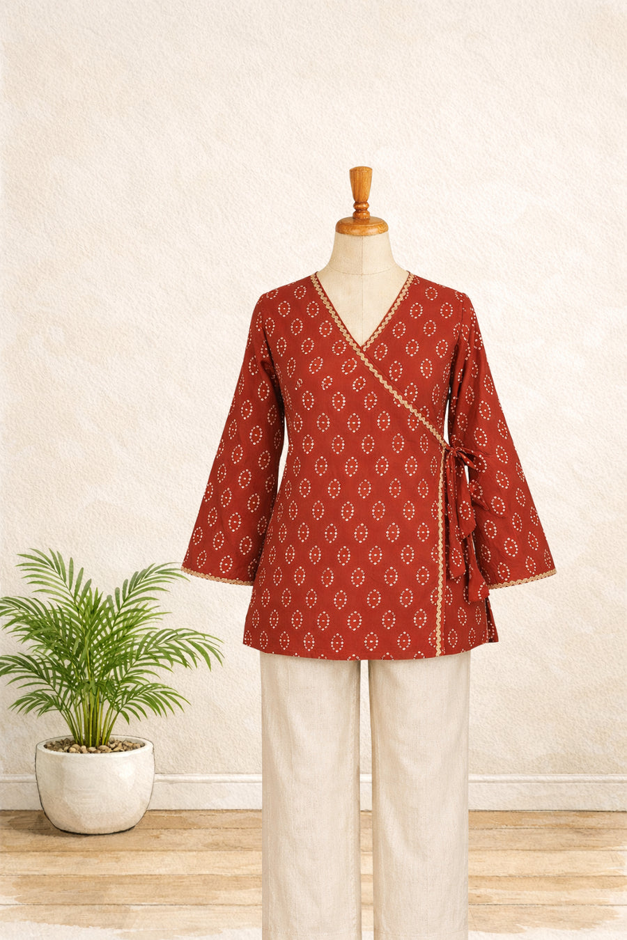 Wrap tie shortkurti