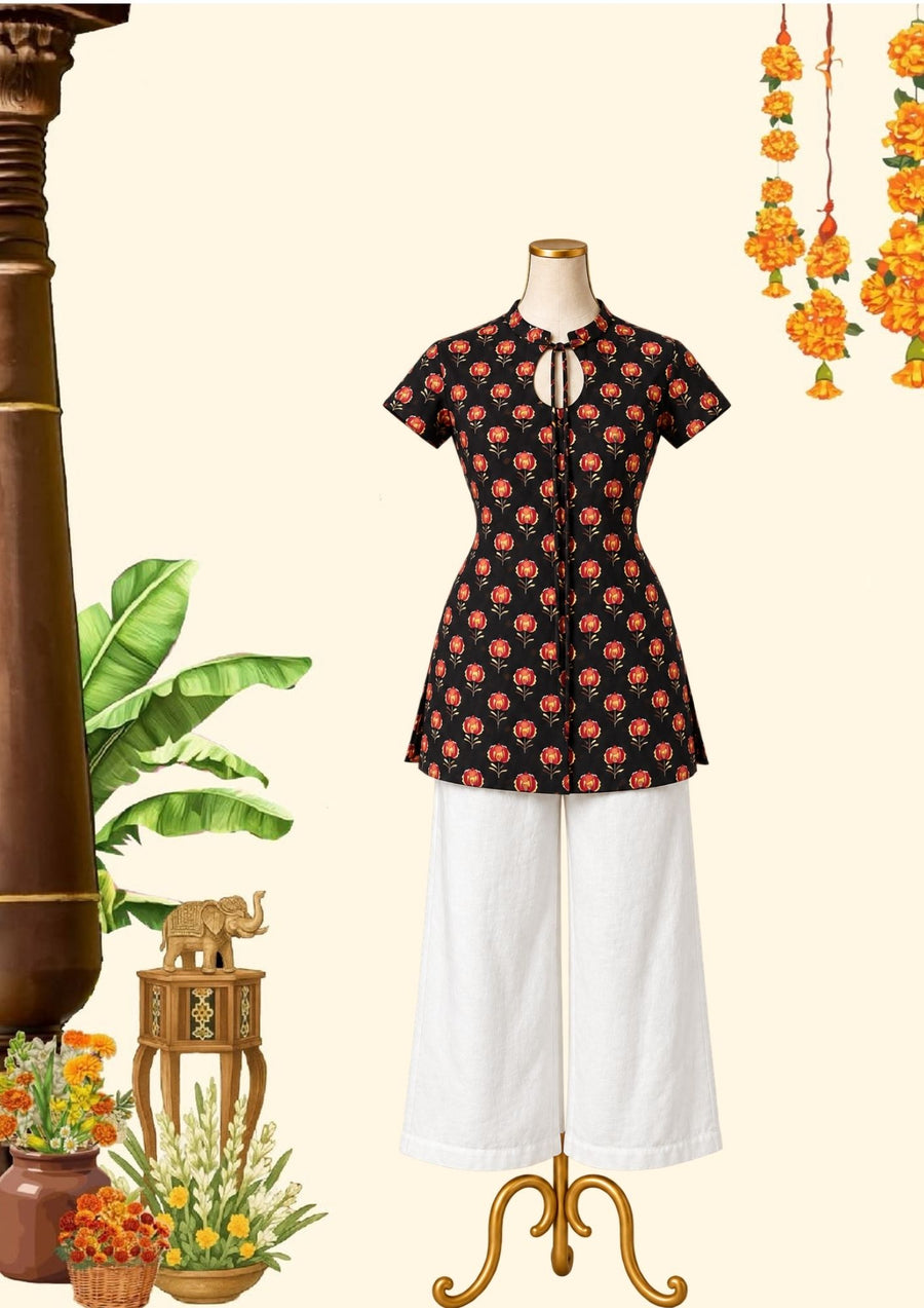 Keyhole short kurti