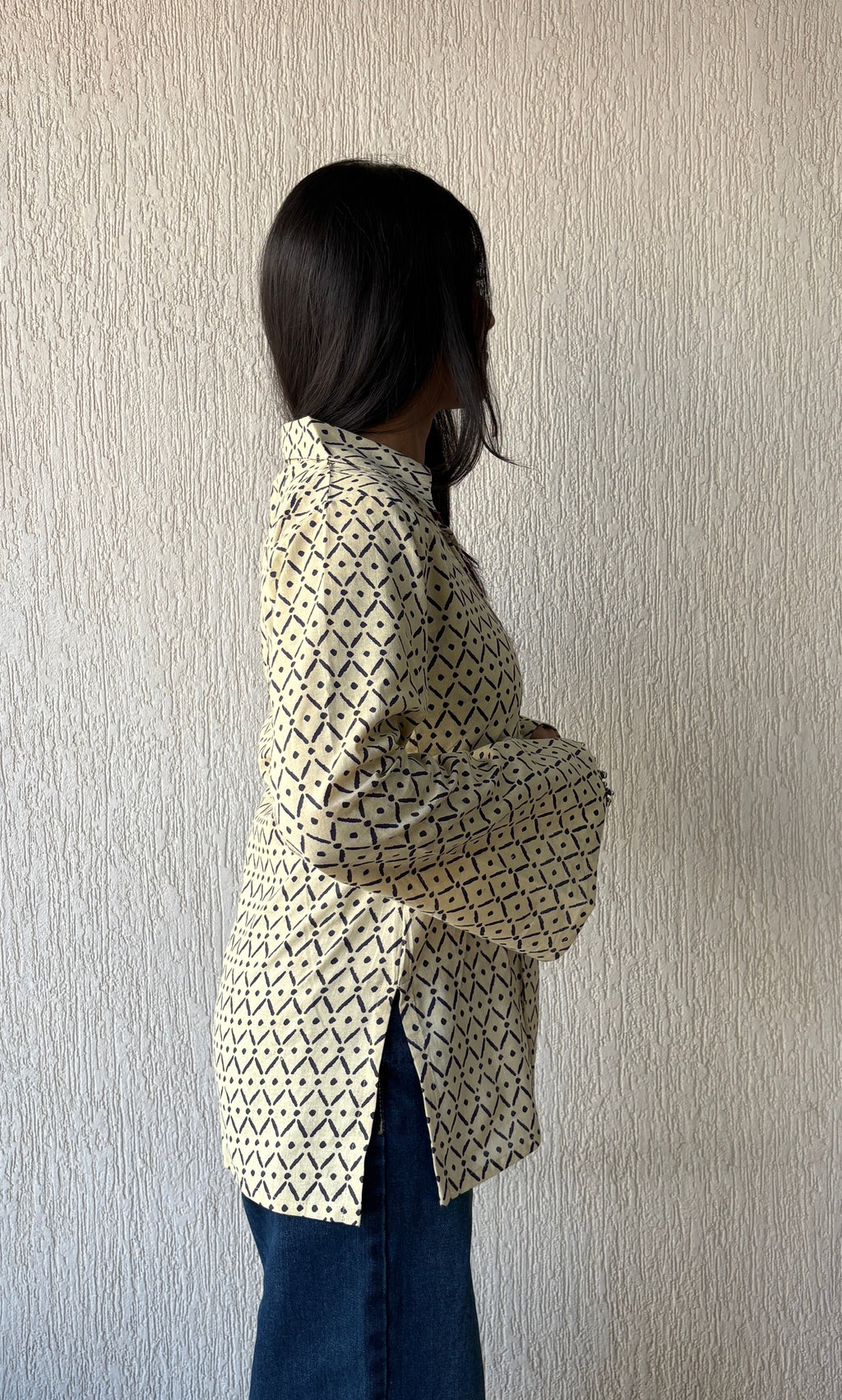 Beige bossy short kurti