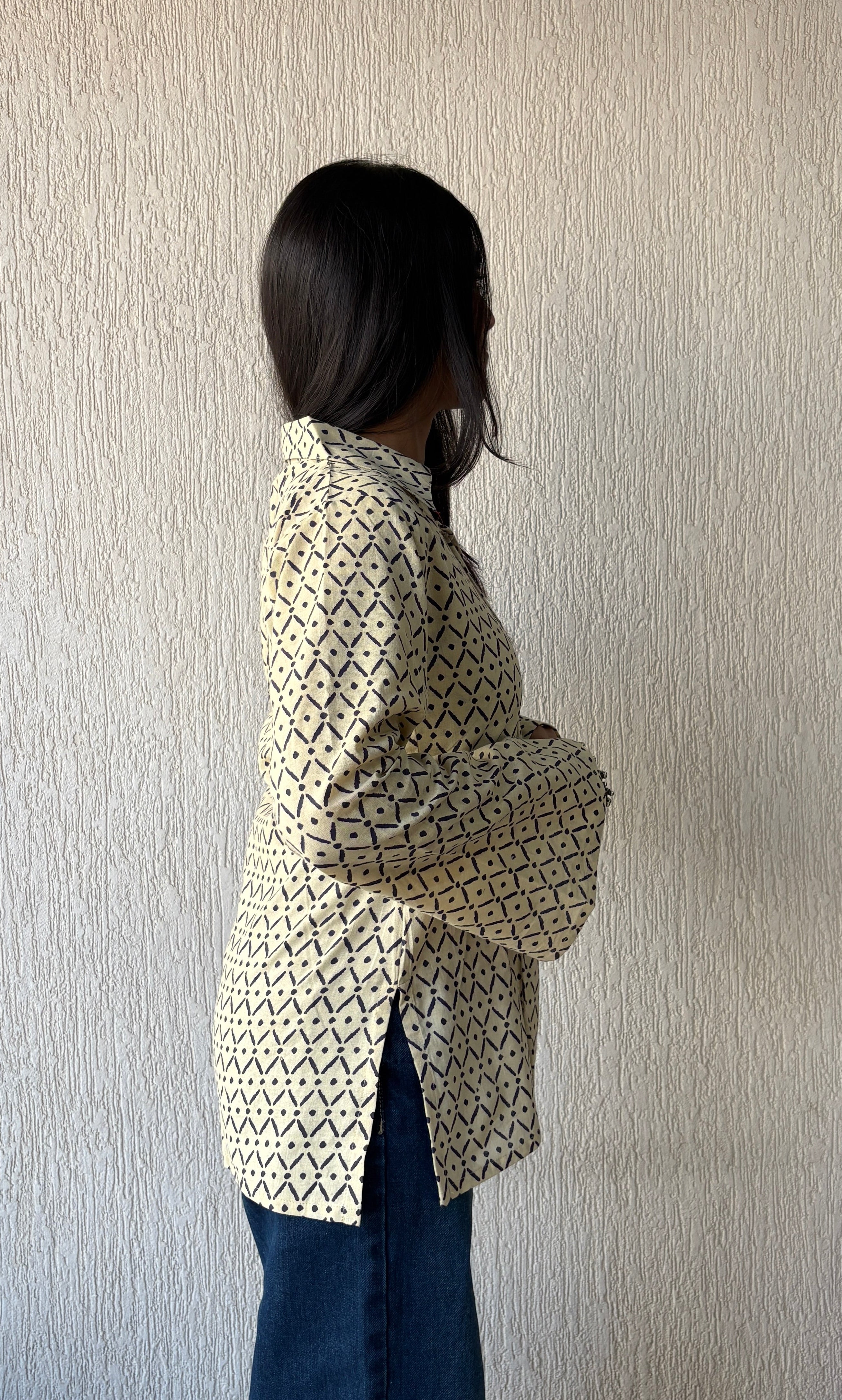 Beige bossy short kurti