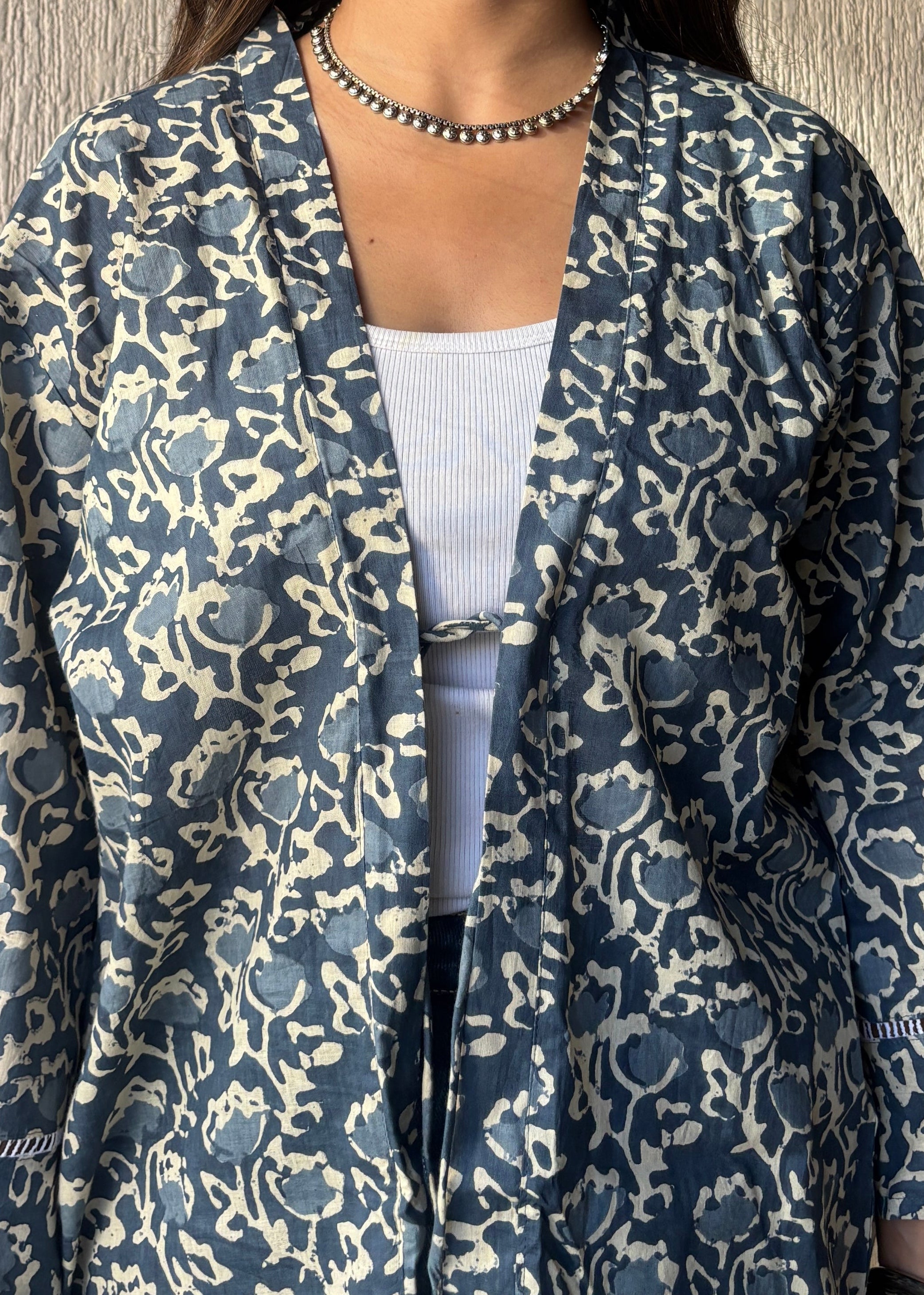 Floral oversized shrug