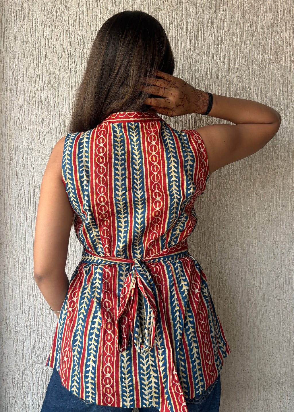 Stripes long vest