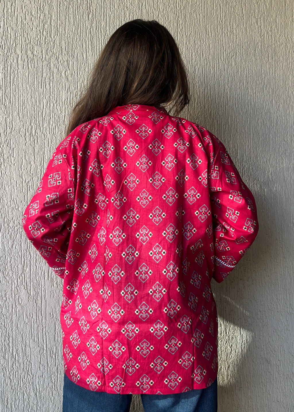 Pink oversized shrug