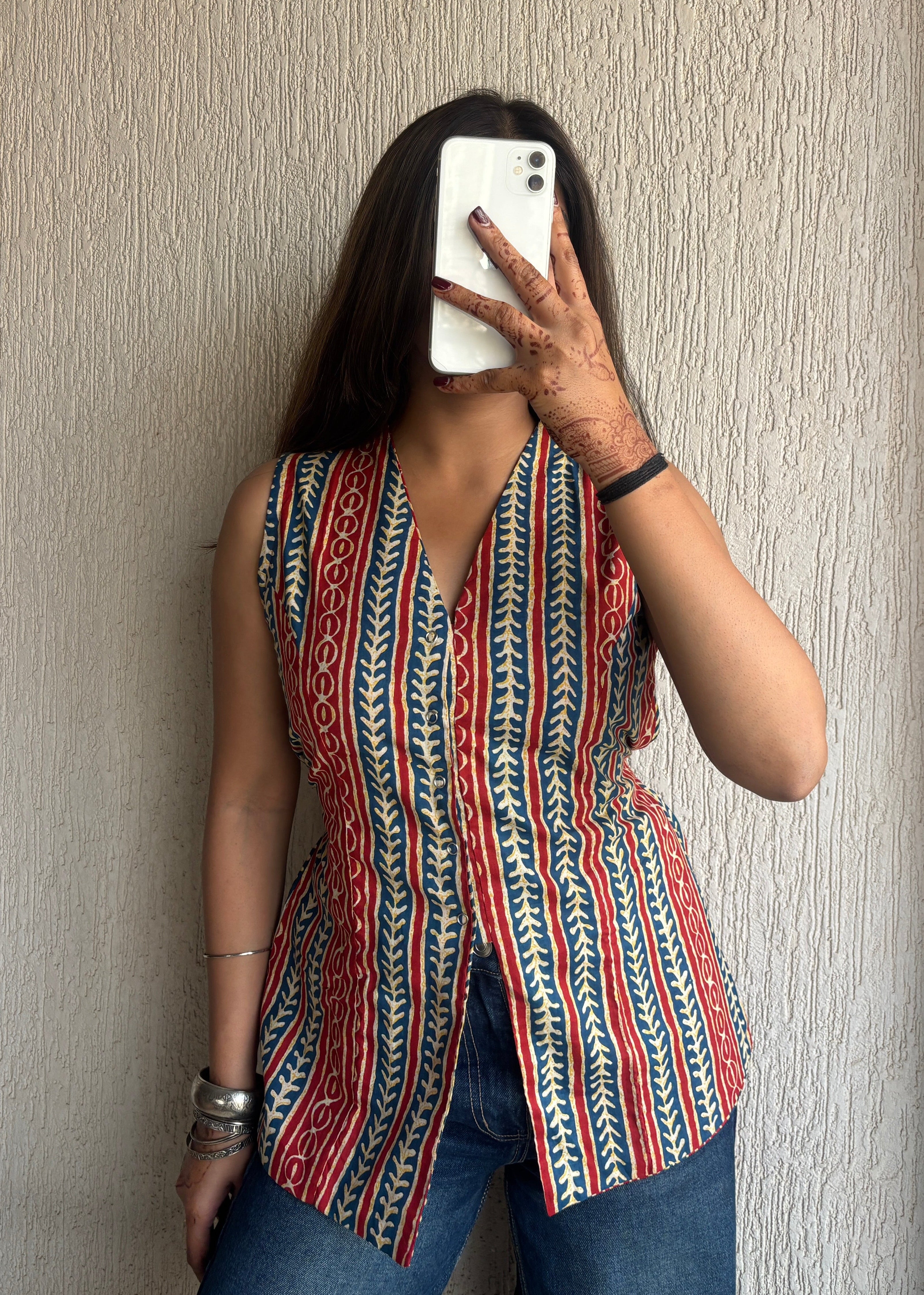 Stripes long vest – KUDDI