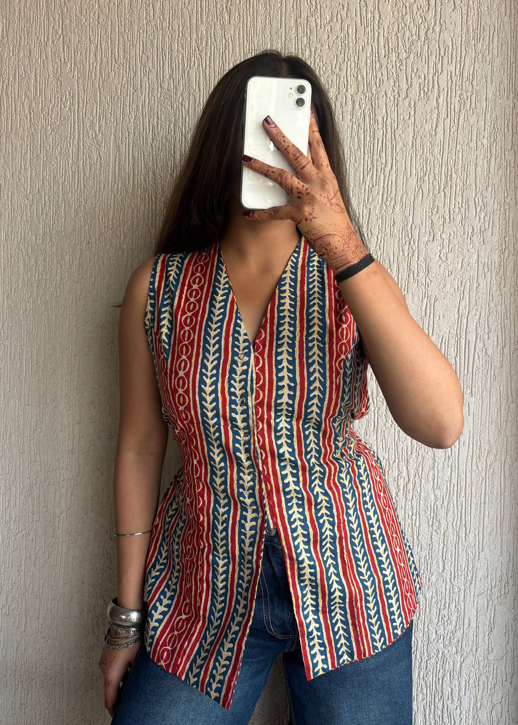 Stripes long vest