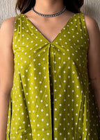 Mehendi Diamond cotton short kurti