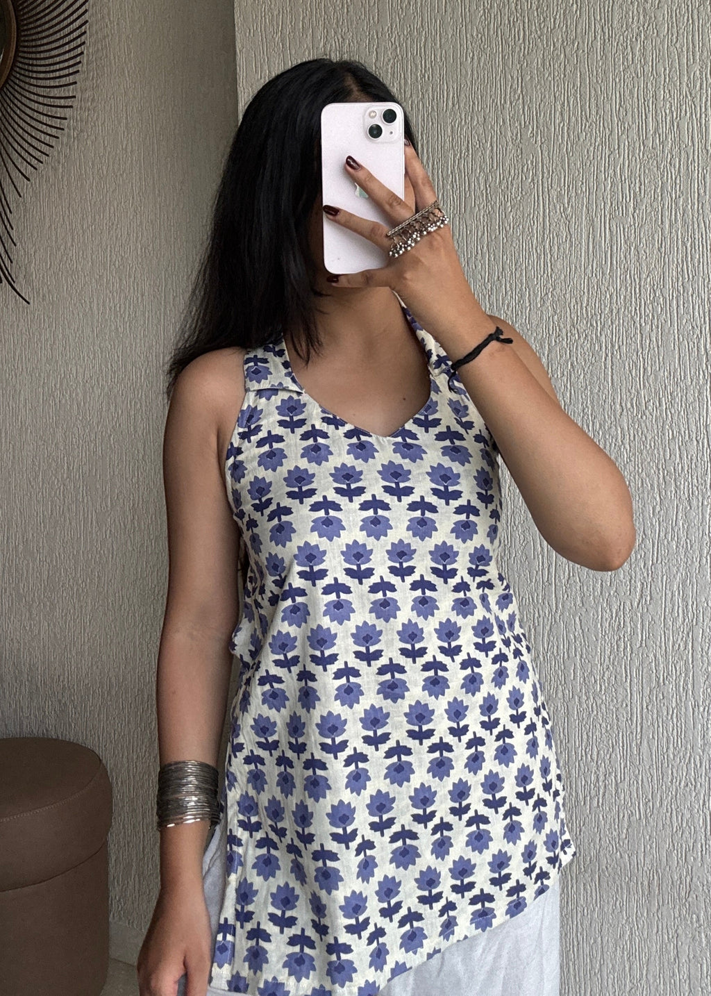 Lotus backless short kurti