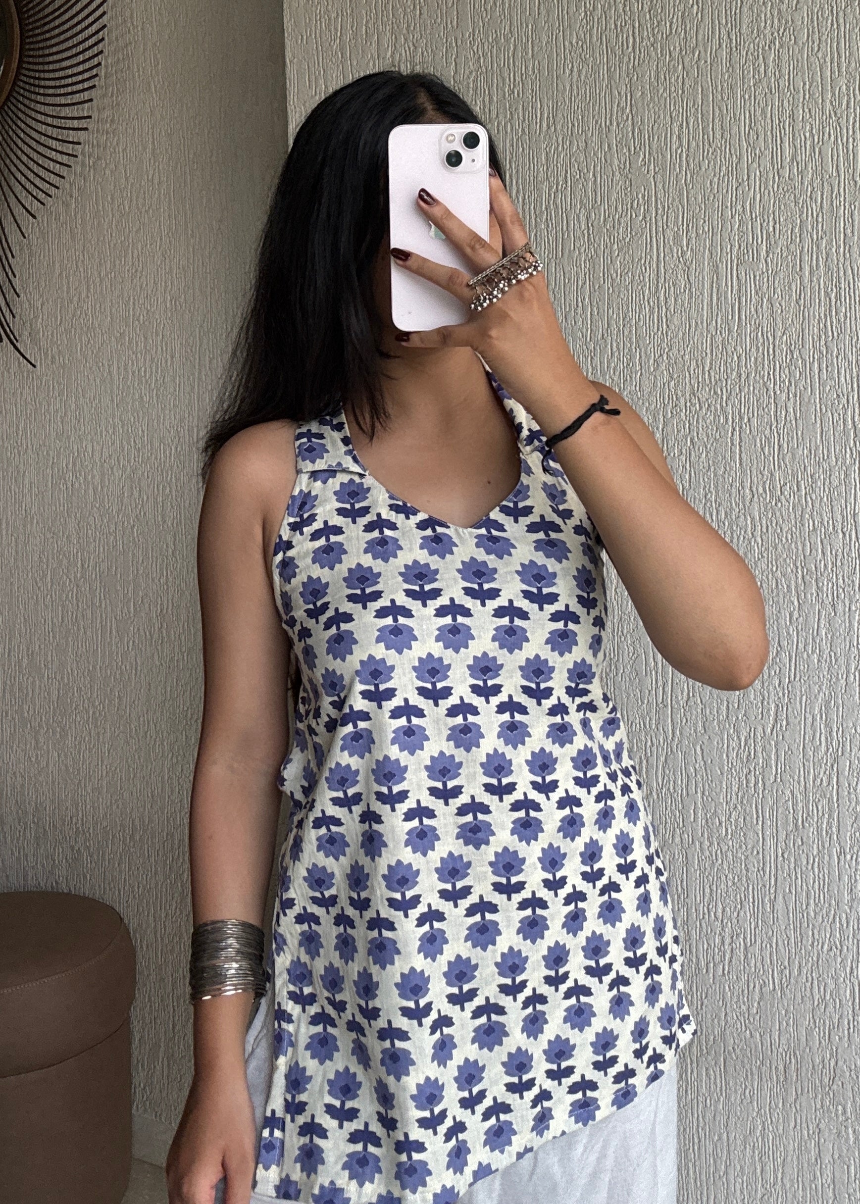 Lotus backless short kurti