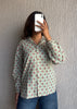 Mint green geometric shirt