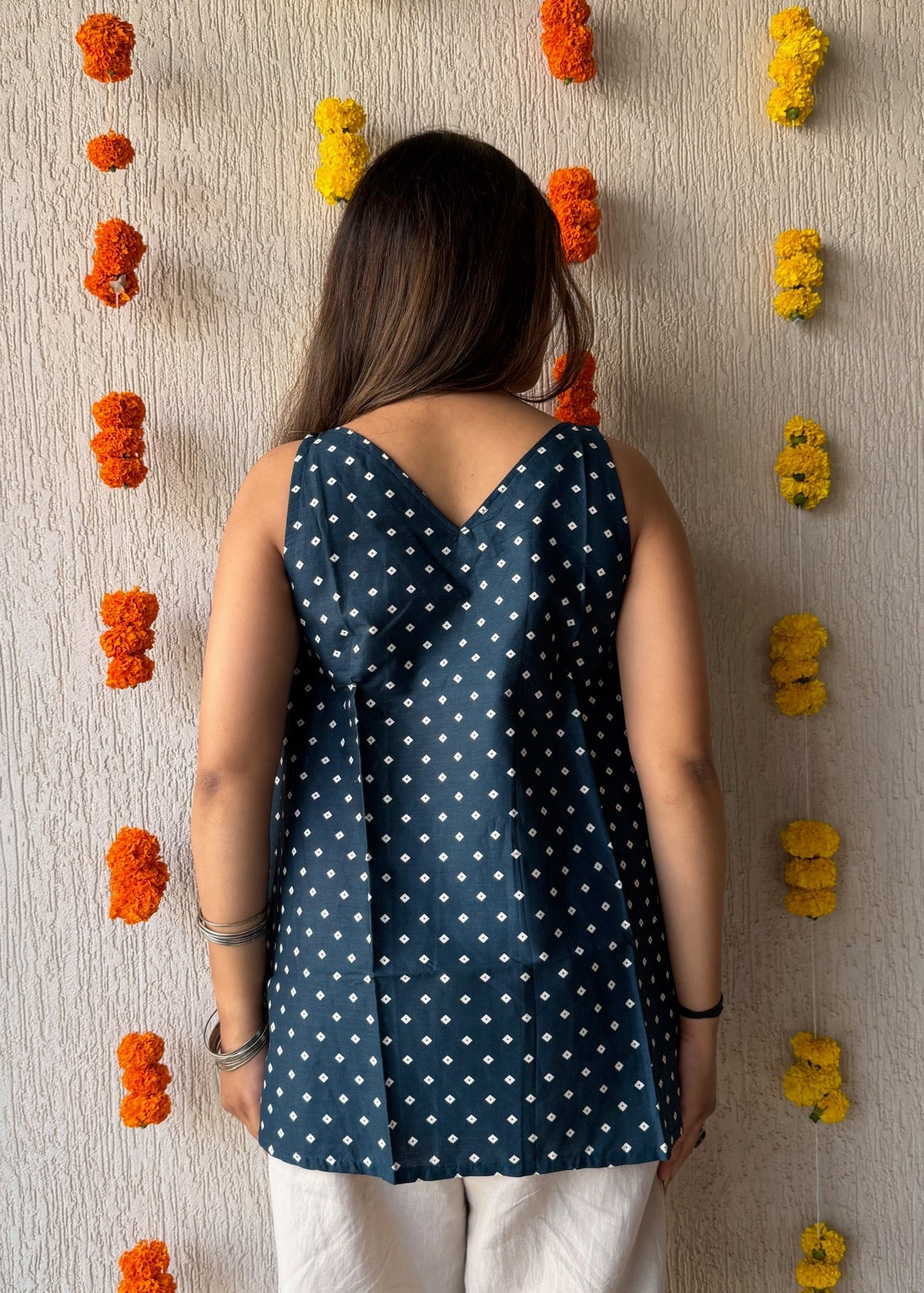 Peacock Diamond cotton short kurti