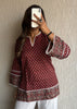 Heritage maroon short kurti