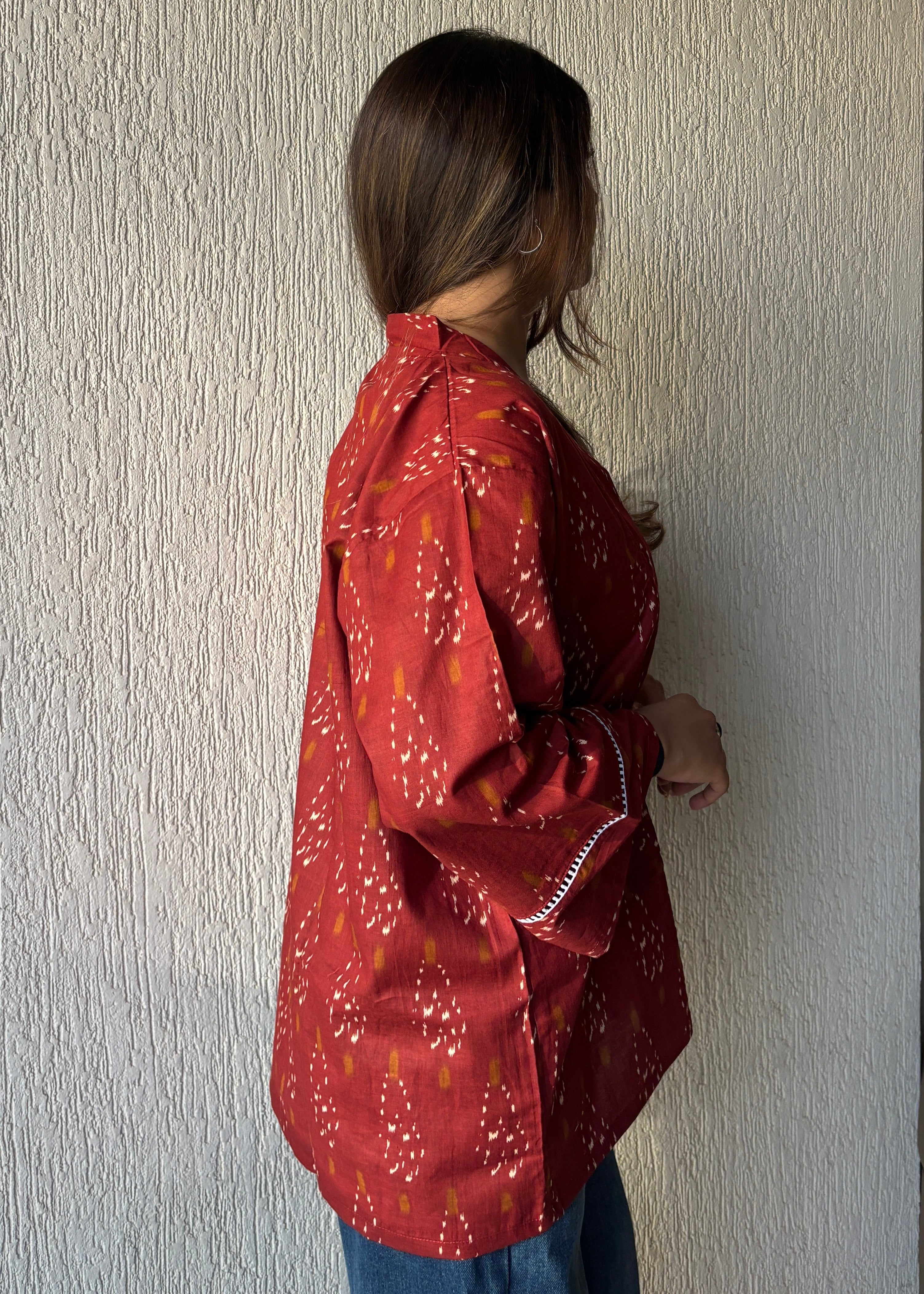 Rust oversized shrug