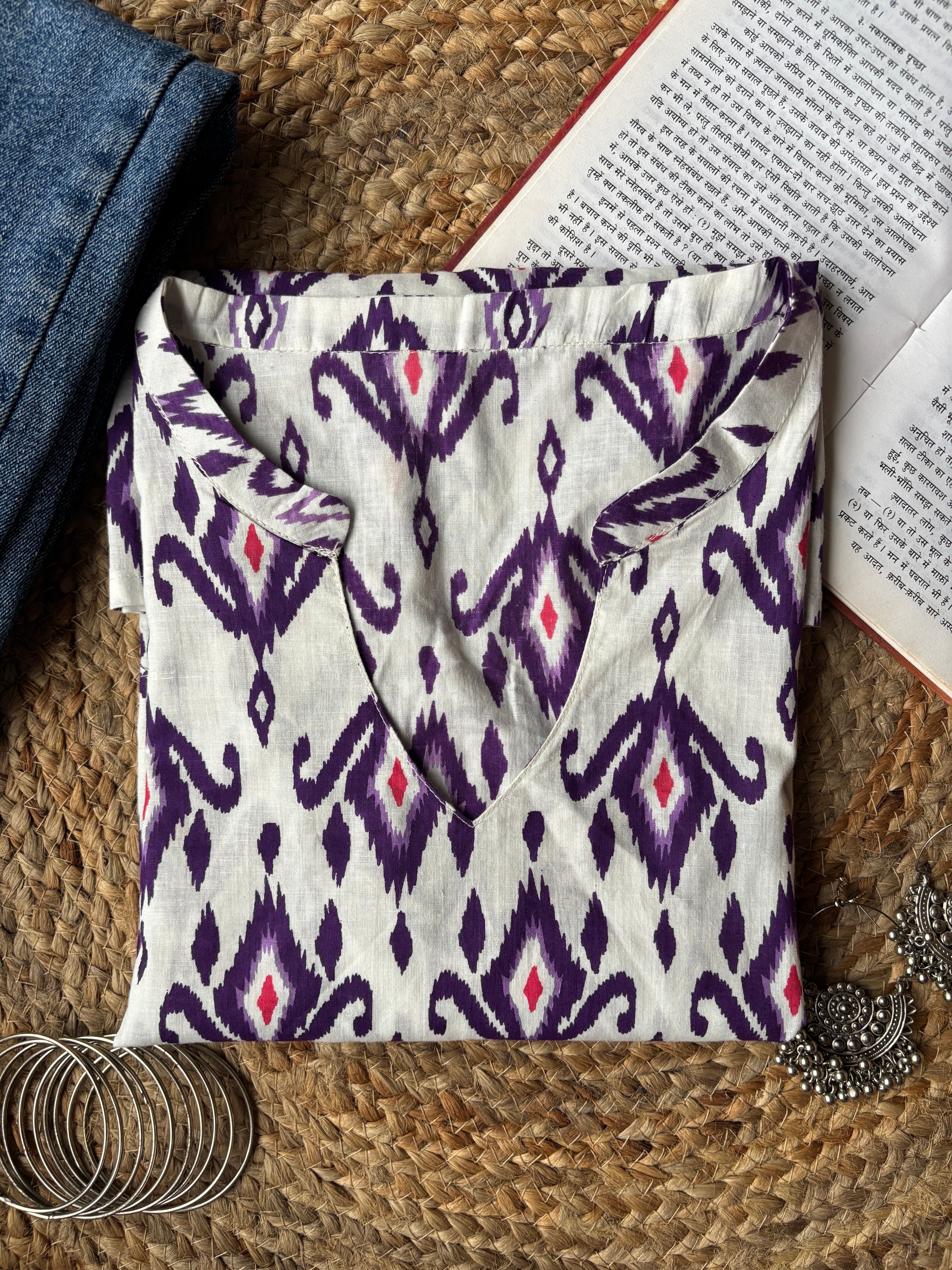 Purple Not so basic short kurti