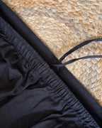 Black high waisted linen blend pants