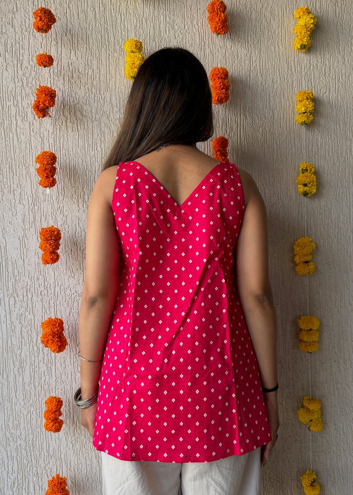 Rani Diamond cotton short kurti