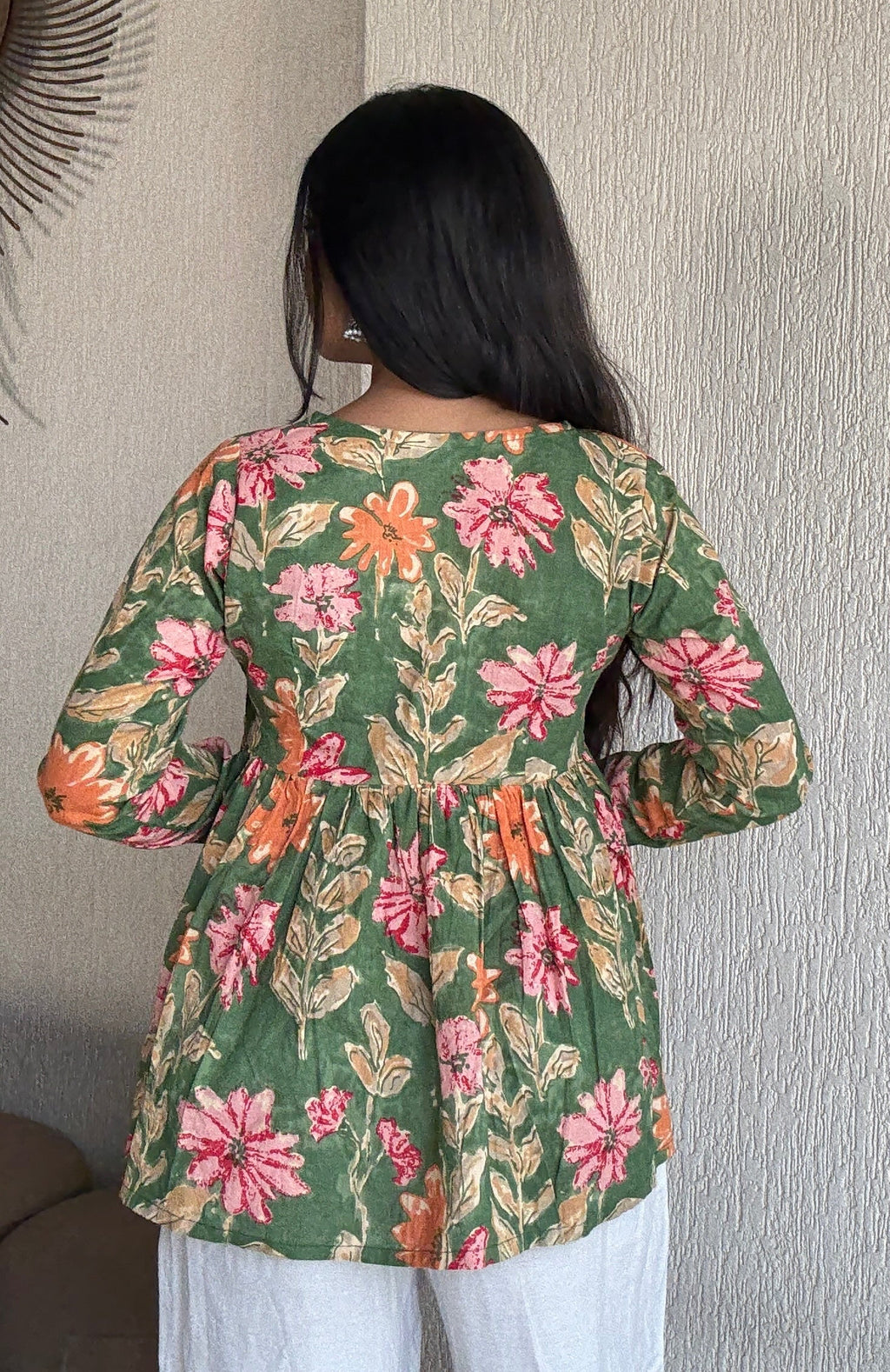 Garden peplum style short kurti