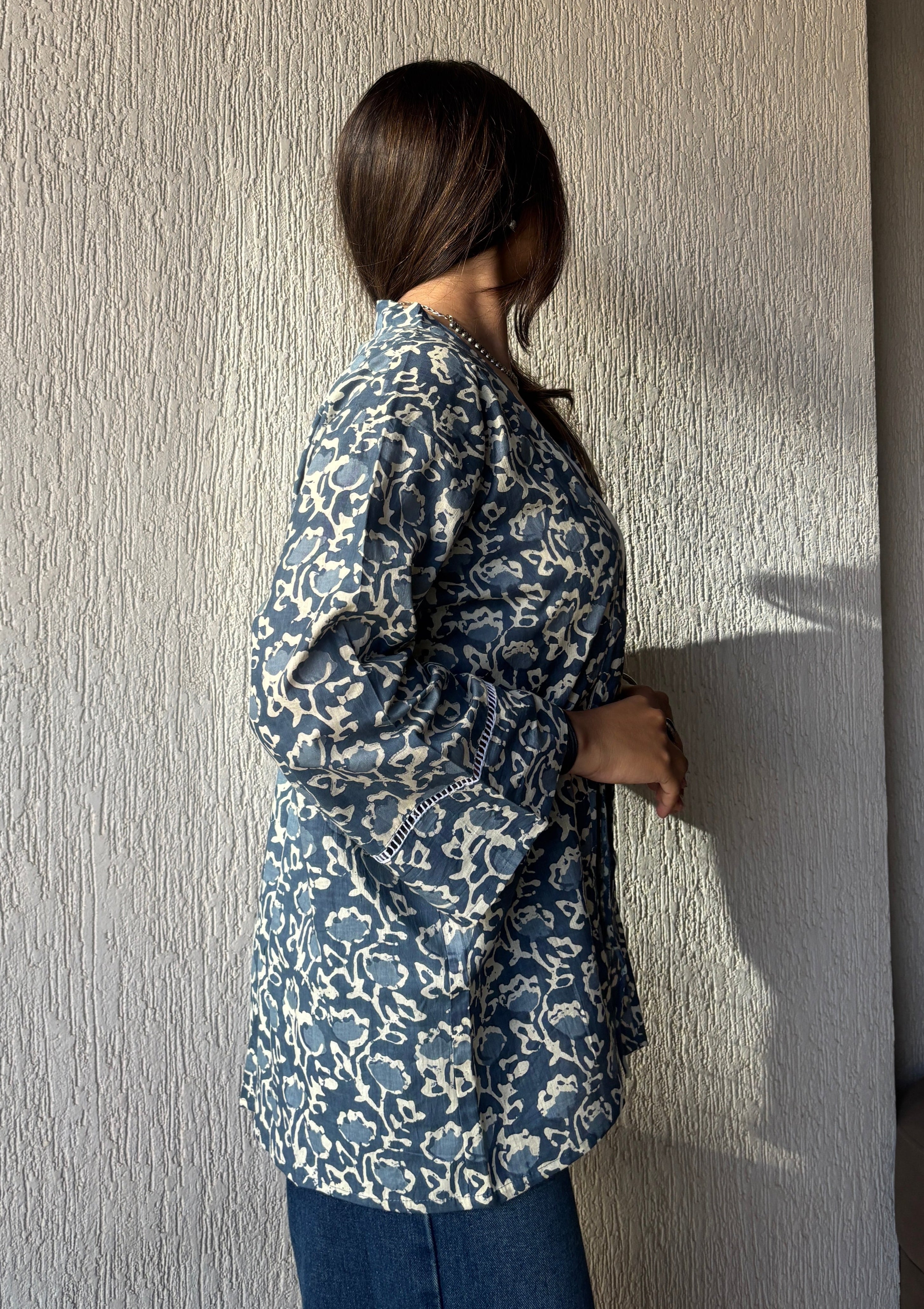 Floral oversized shrug