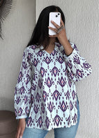Purple Not so basic cotton short kurti