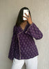 Deep purple bandhani short kurti