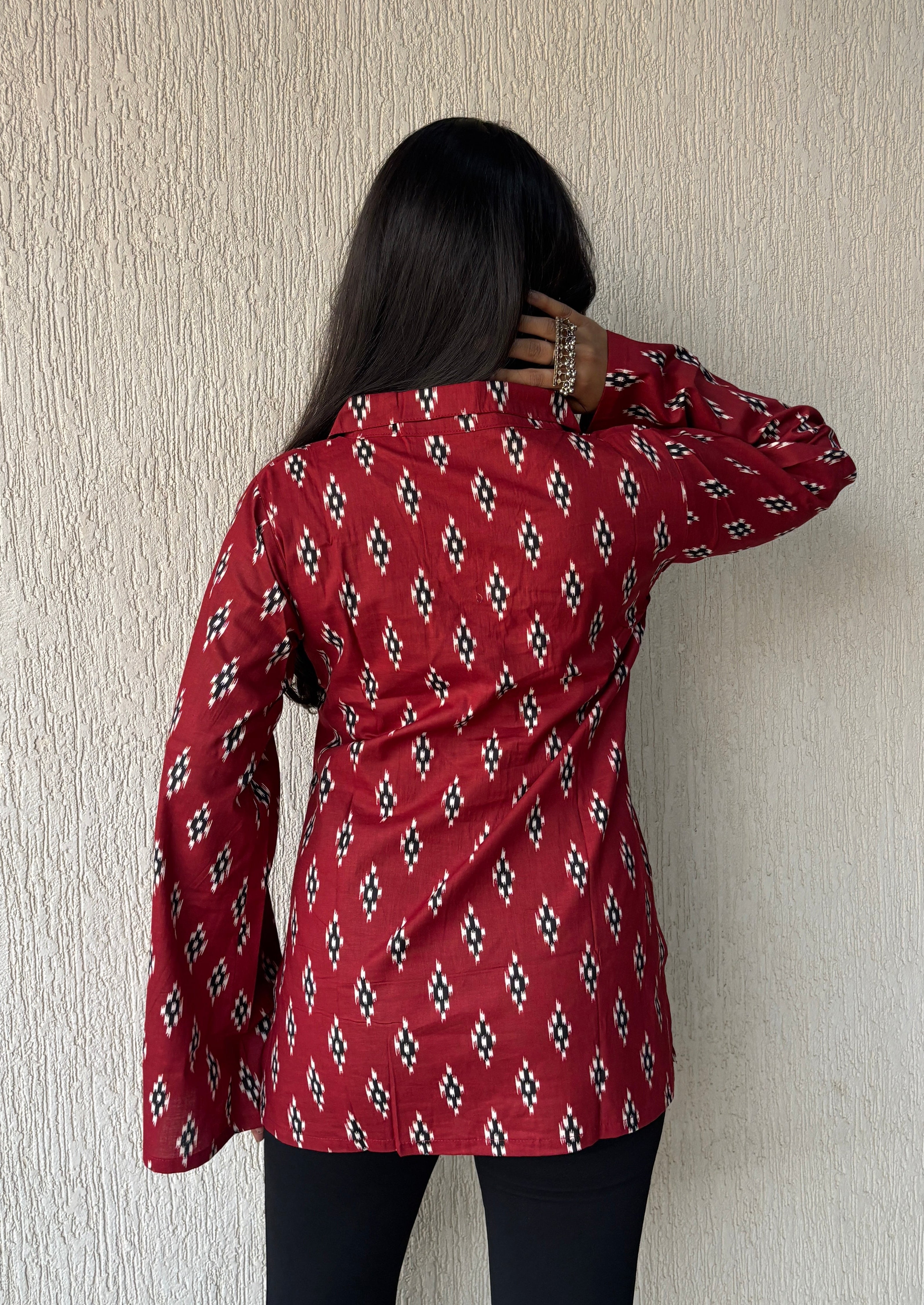 Red bossy short kurti