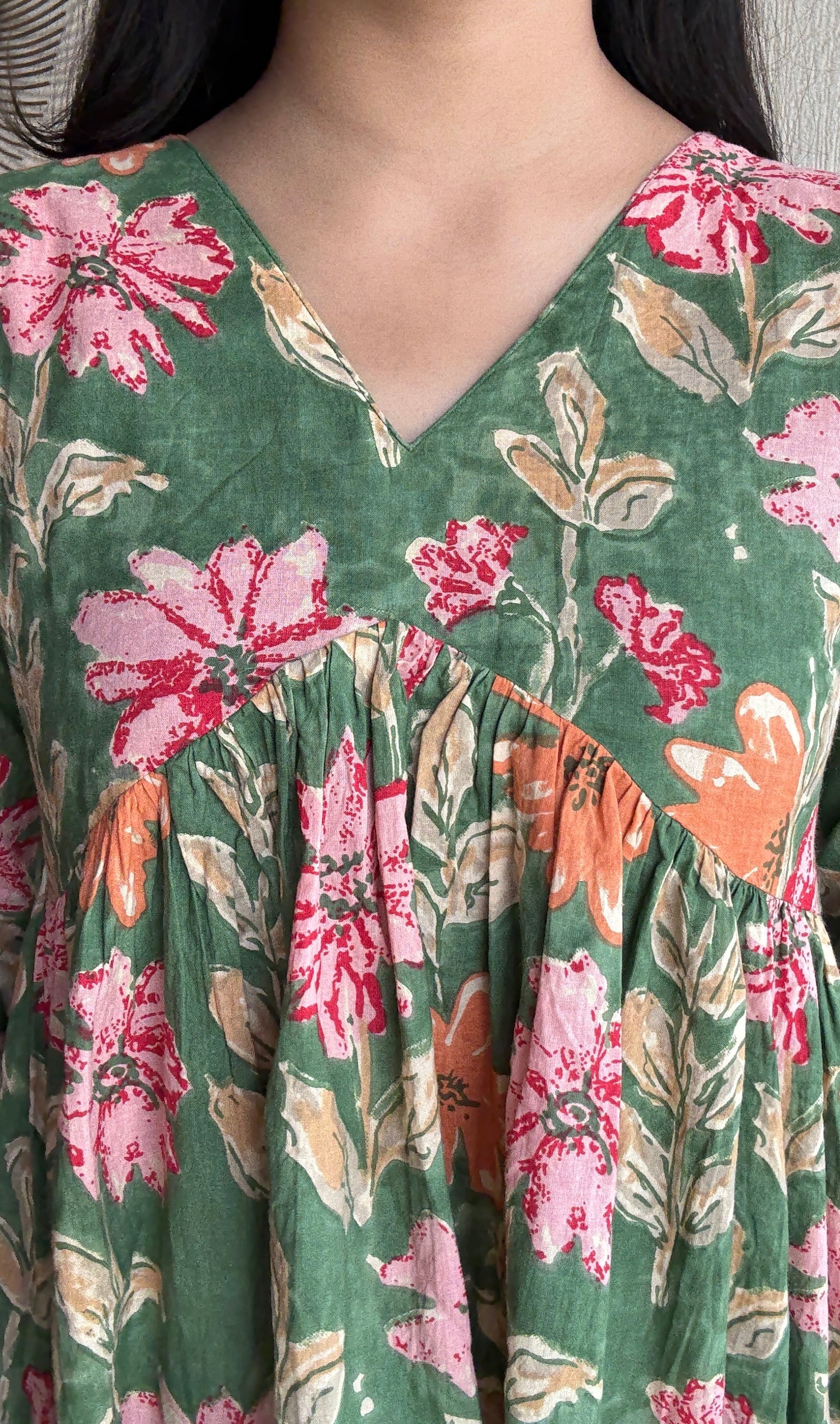 Garden peplum style short kurti