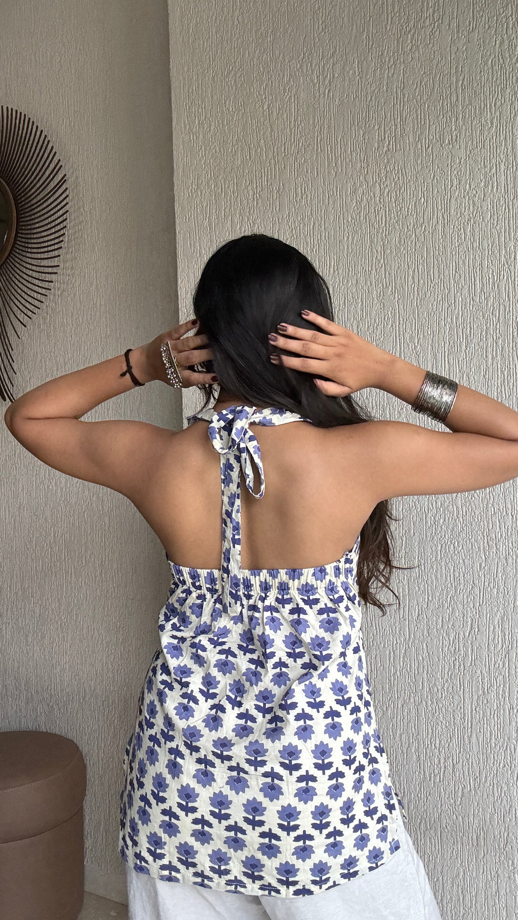 Lotus backless short kurti