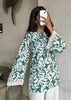 Green bell sleeves short kurti