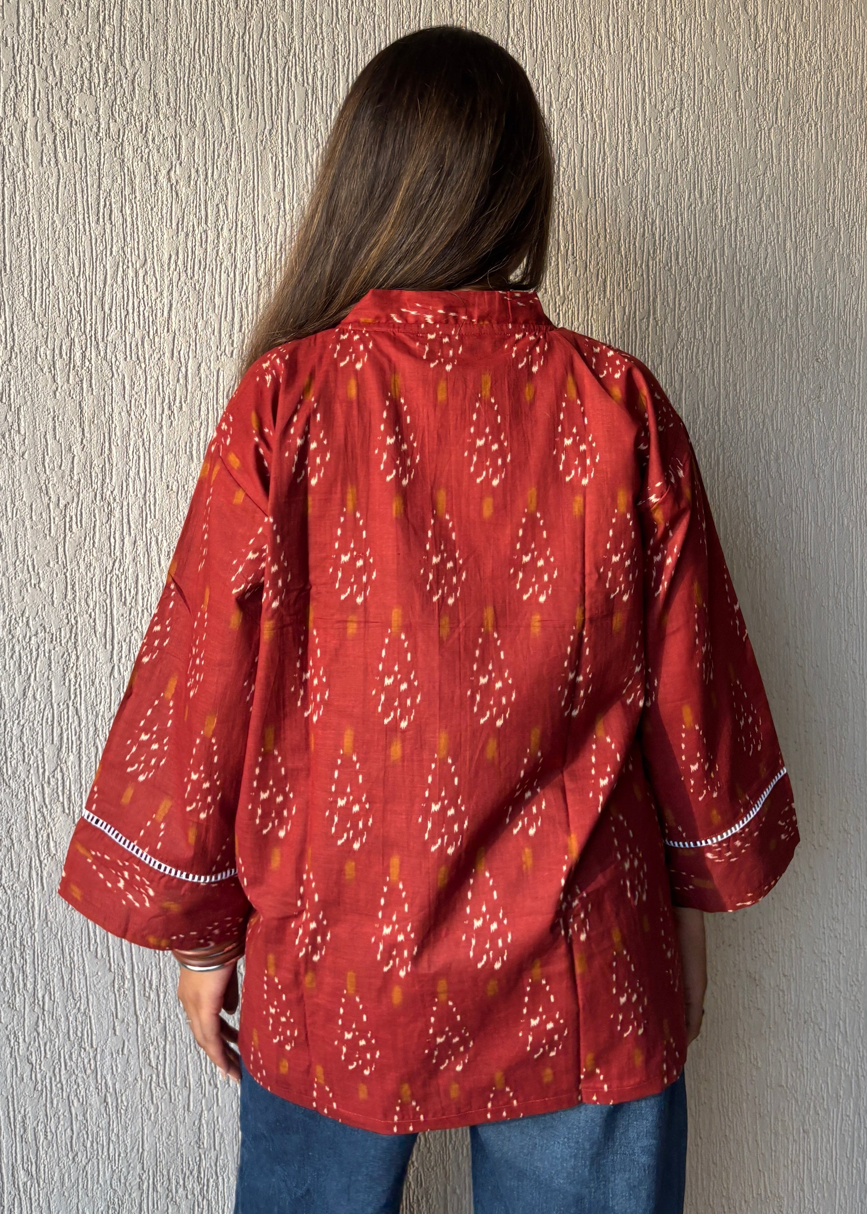 Rust oversized shrug