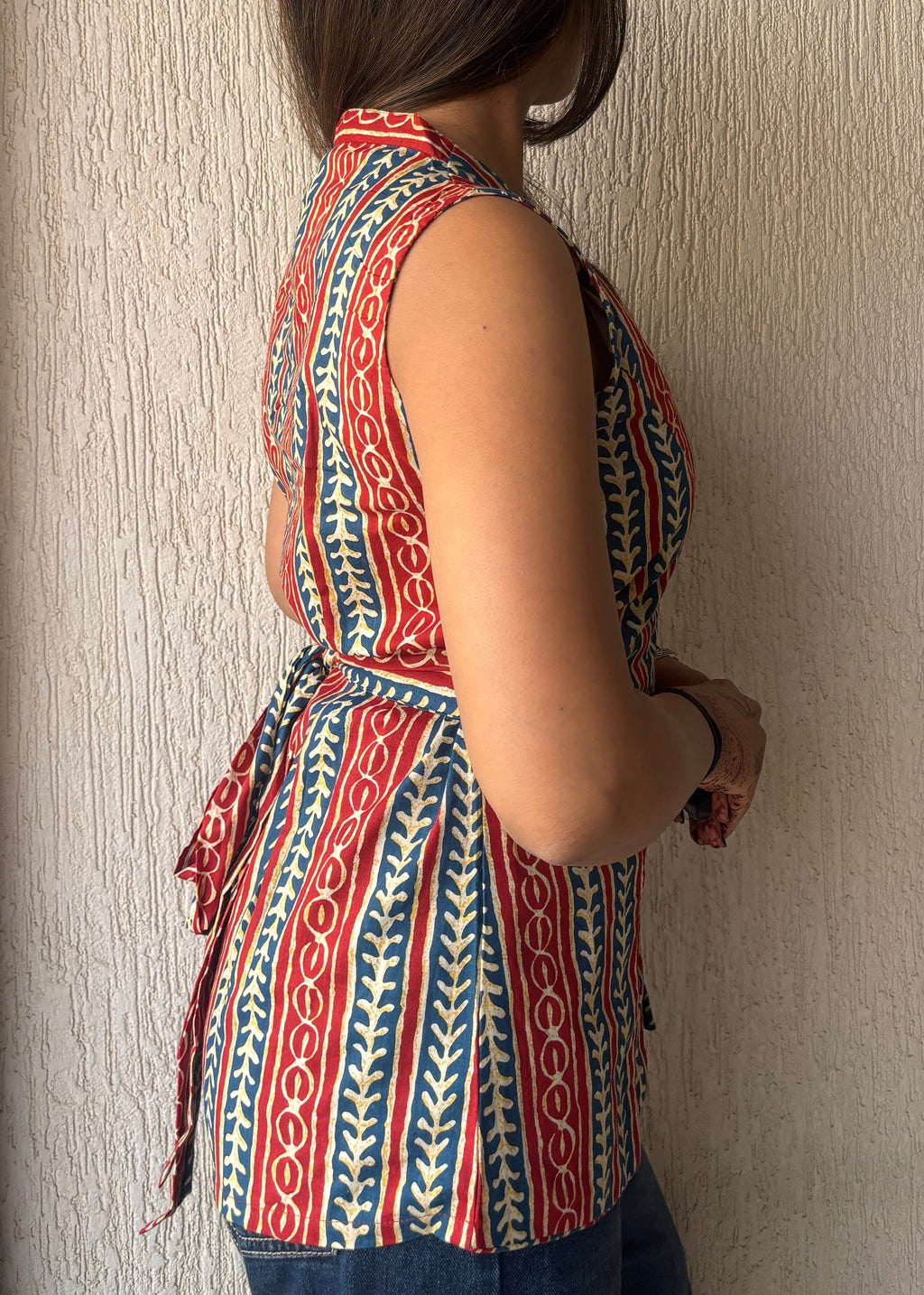 Stripes long vest