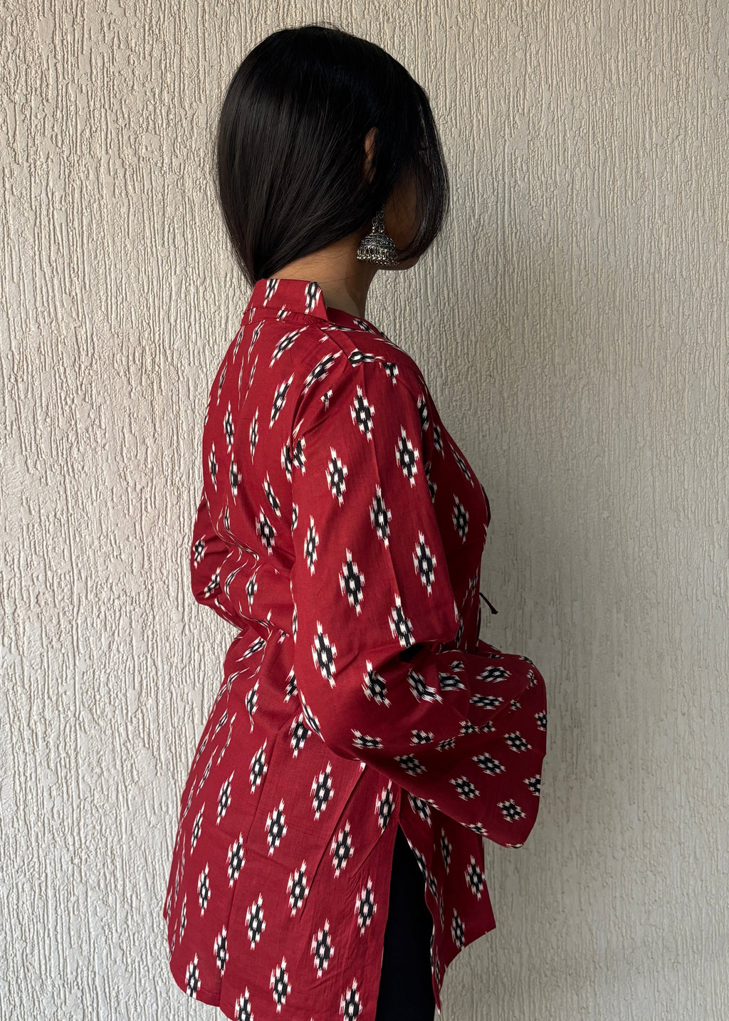 Red bossy short kurti