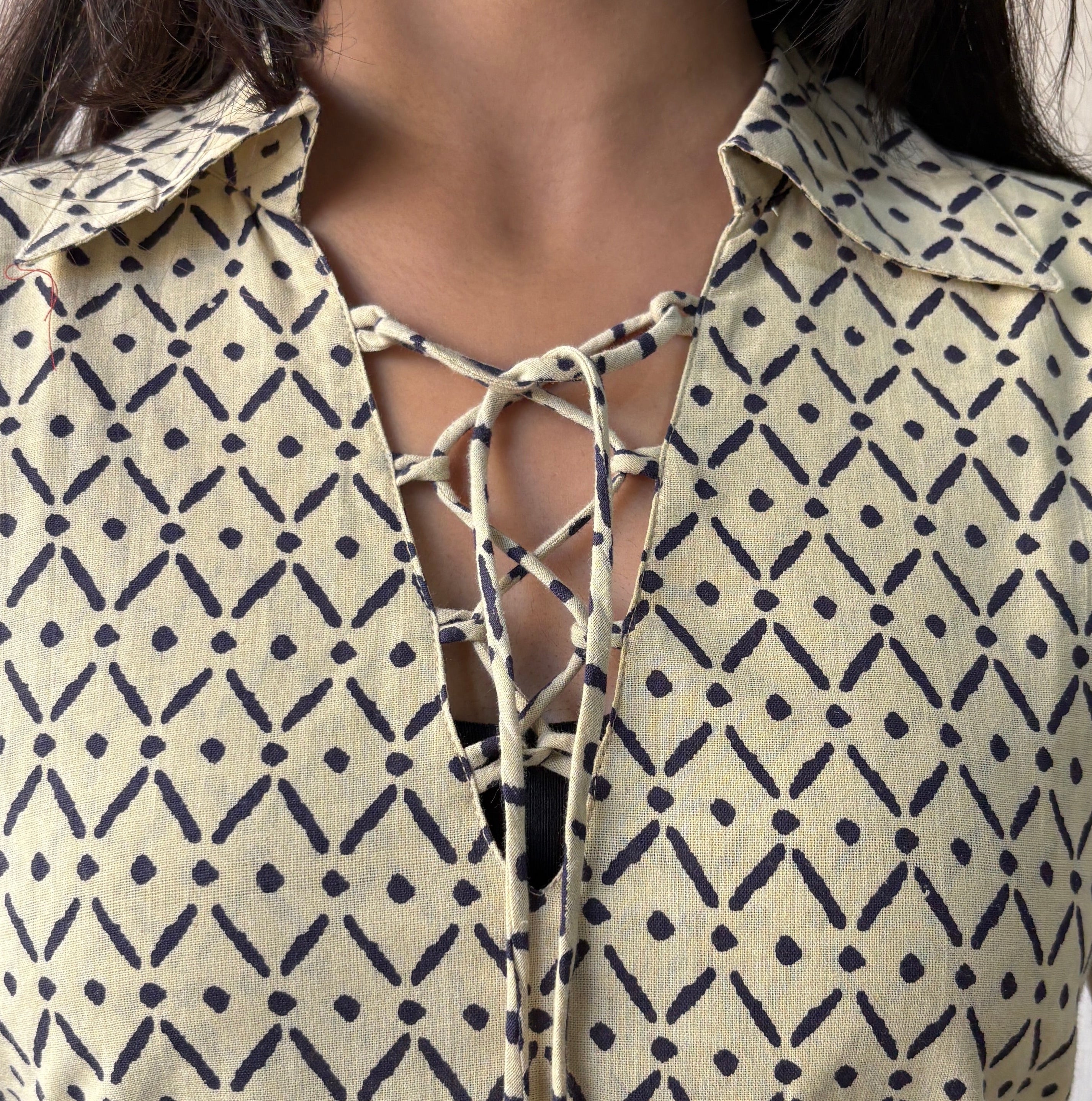 Beige bossy short kurti