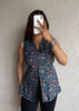 Rich navy blue long vest