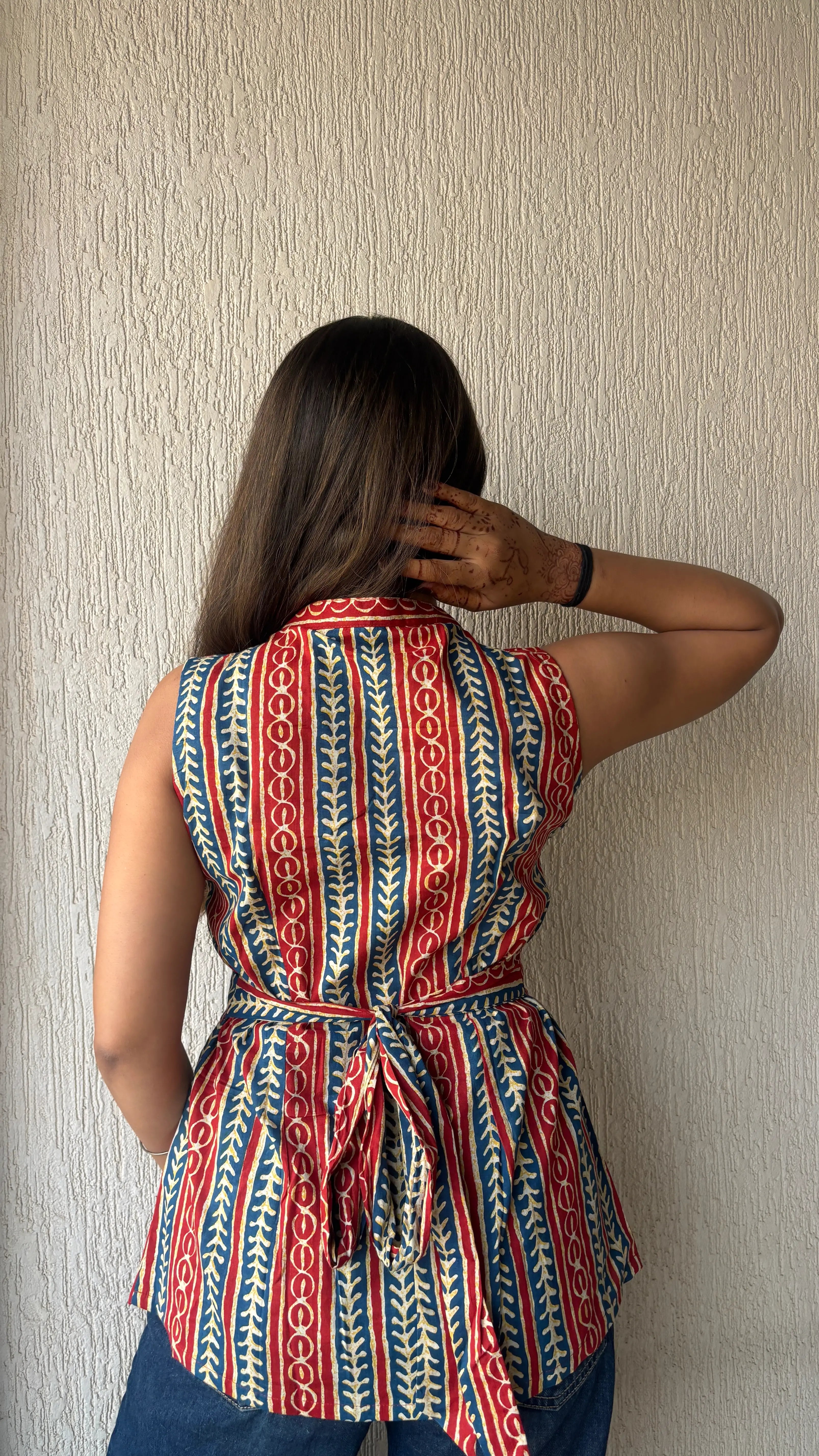 Stripes long vest
