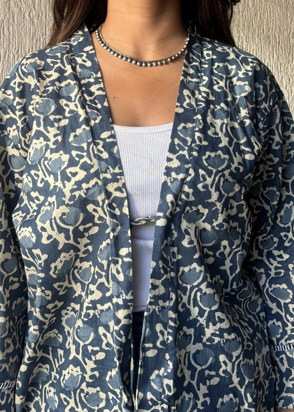 Floral oversized shrug