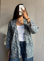 Shrug Floral oversized cotton
