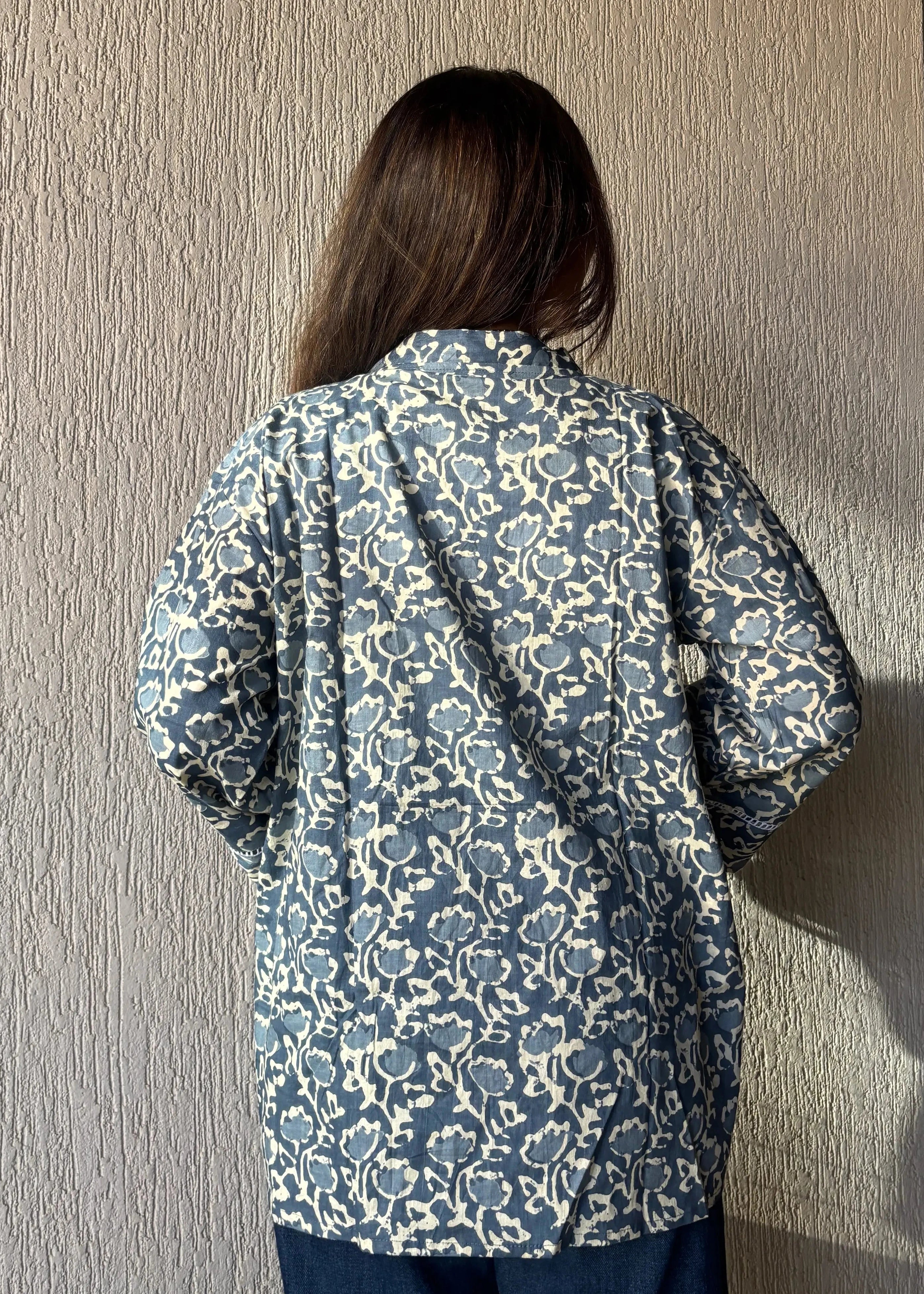 Floral oversized shrug