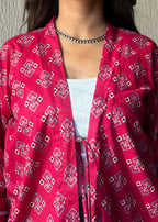 Shrug Pink oversized cotton