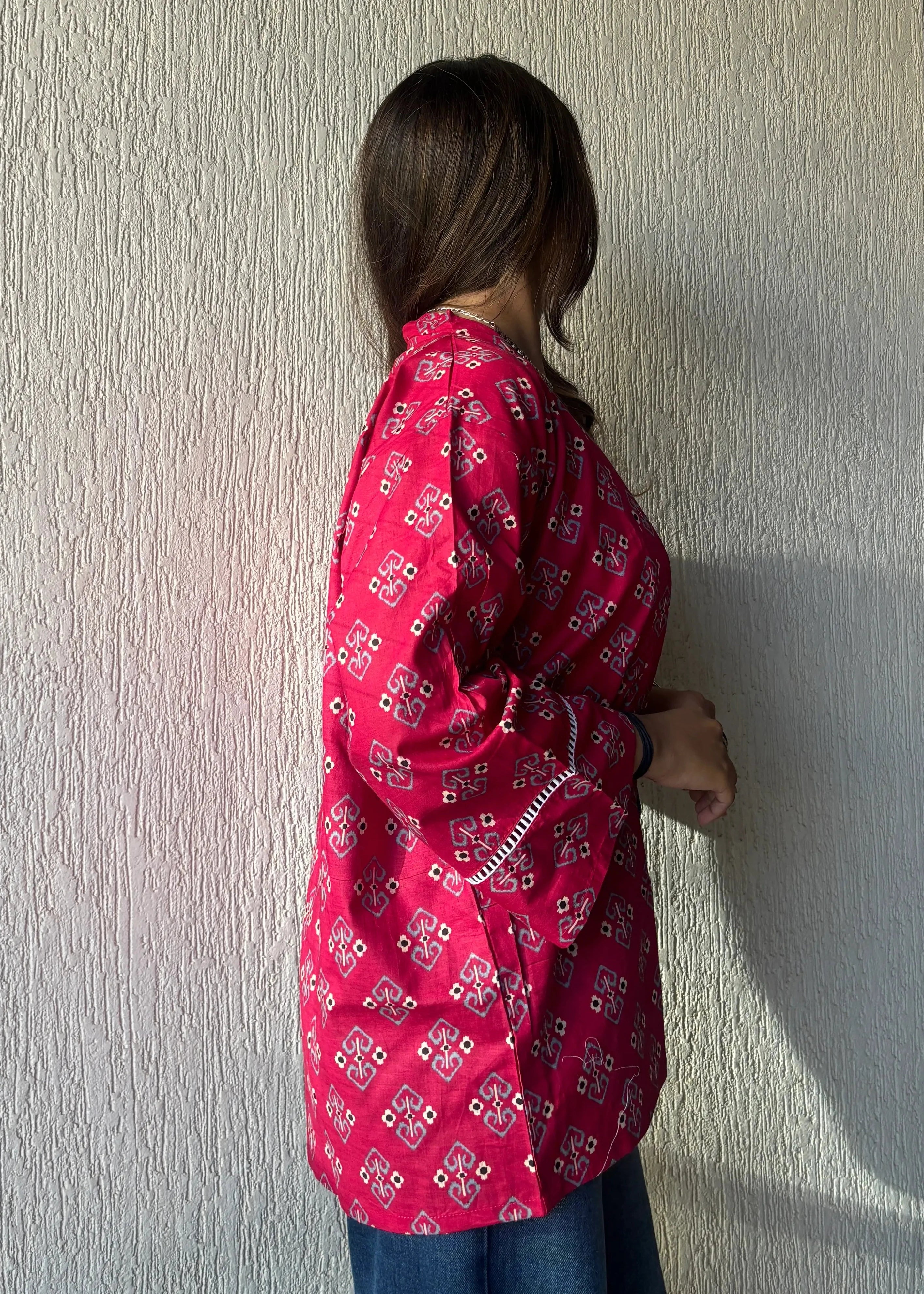 Pink oversized shrug