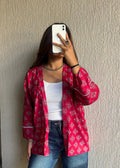 Shrug Pink oversized cotton