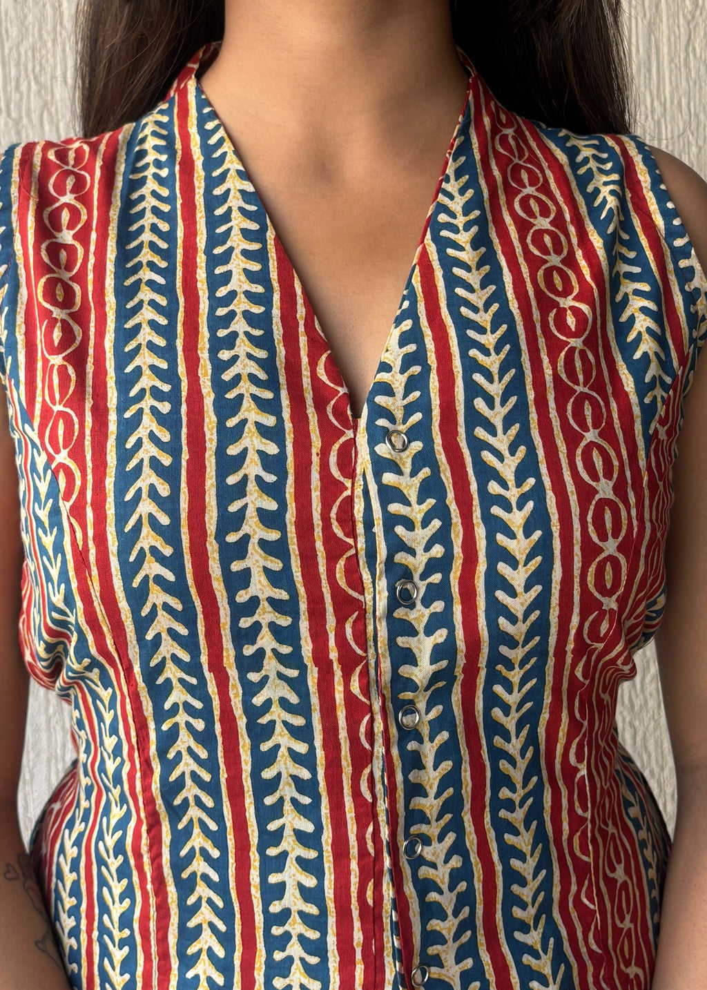 Stripes long vest