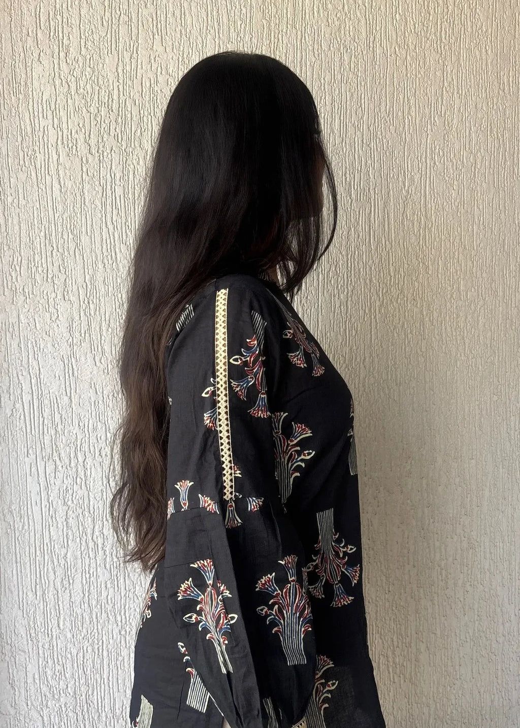 Black Not so basic cotton short kurti