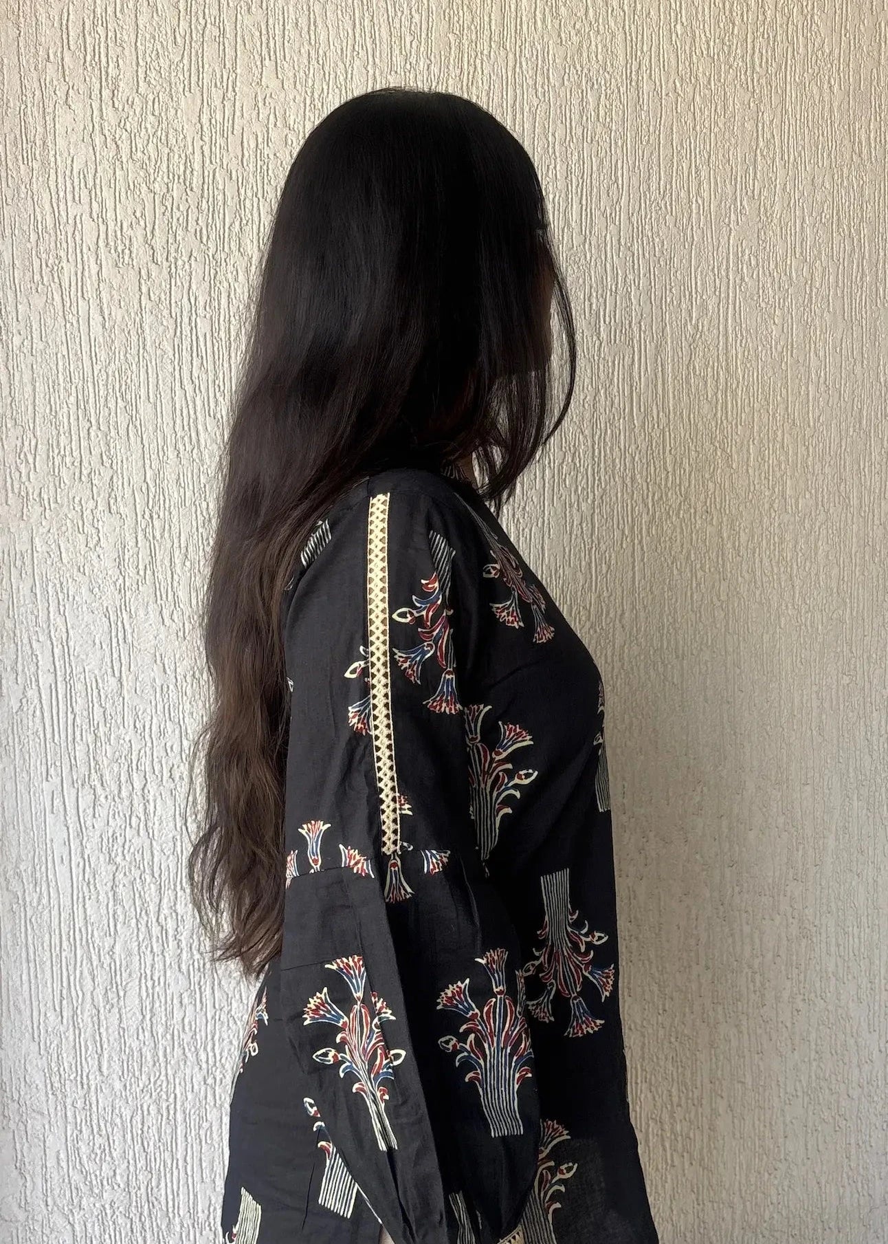 Black Not so basic cotton short kurti
