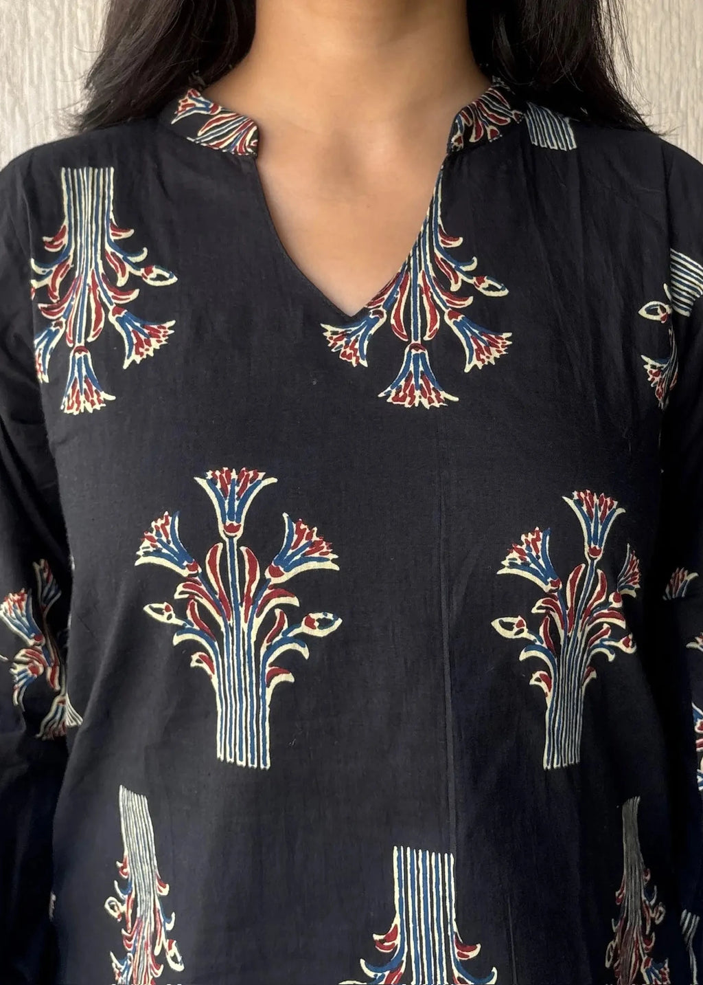 Black Not so basic cotton short kurti