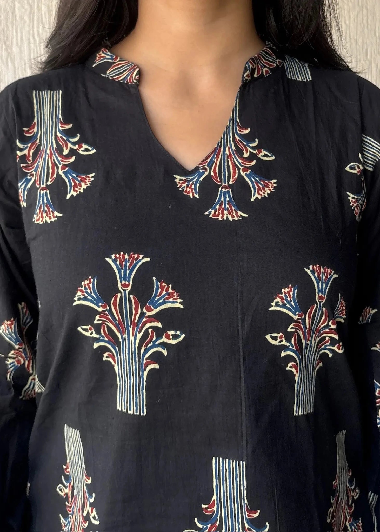 Black Not so basic cotton short kurti